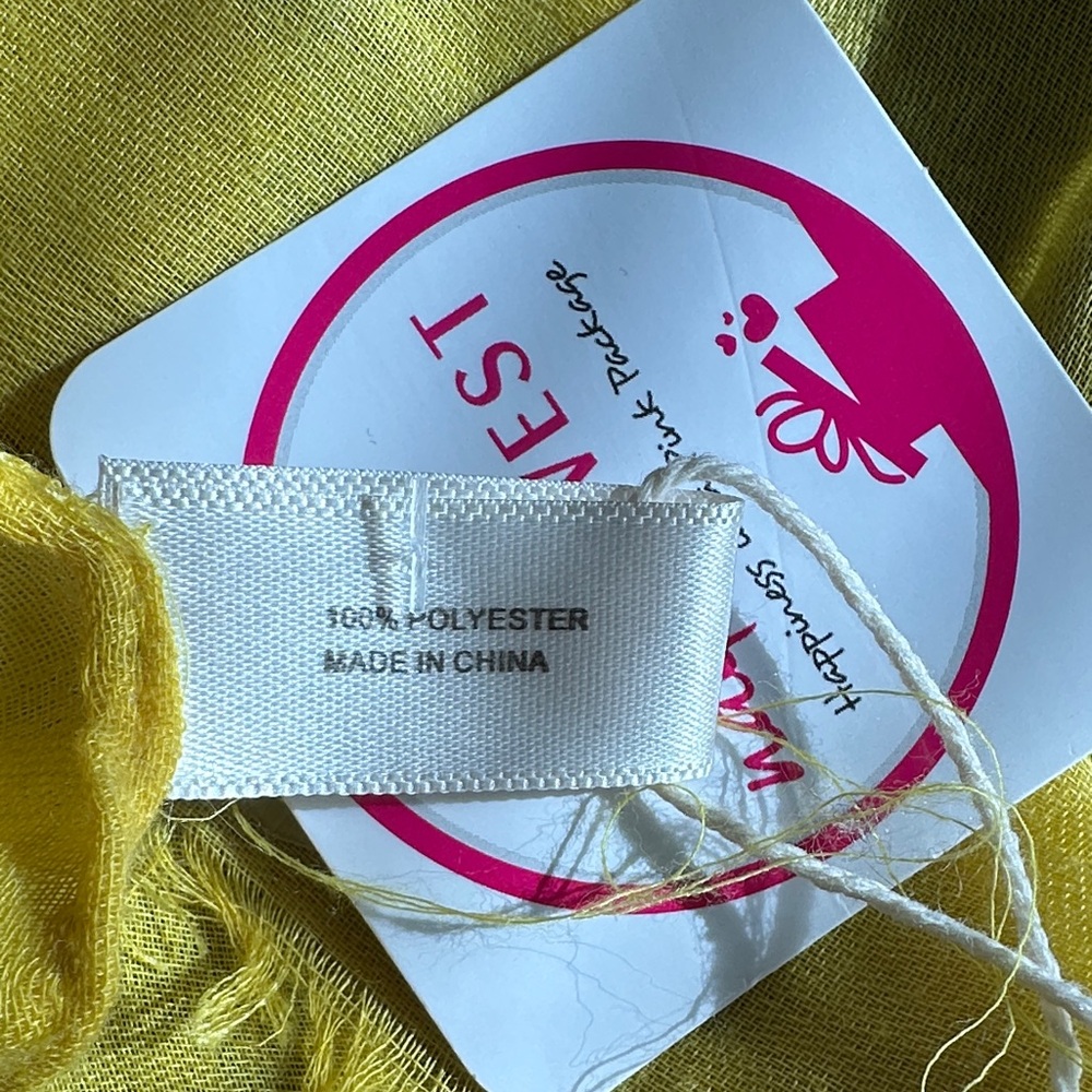 Nadine West Yellow and Black Scarf - Picture 5 of 9
